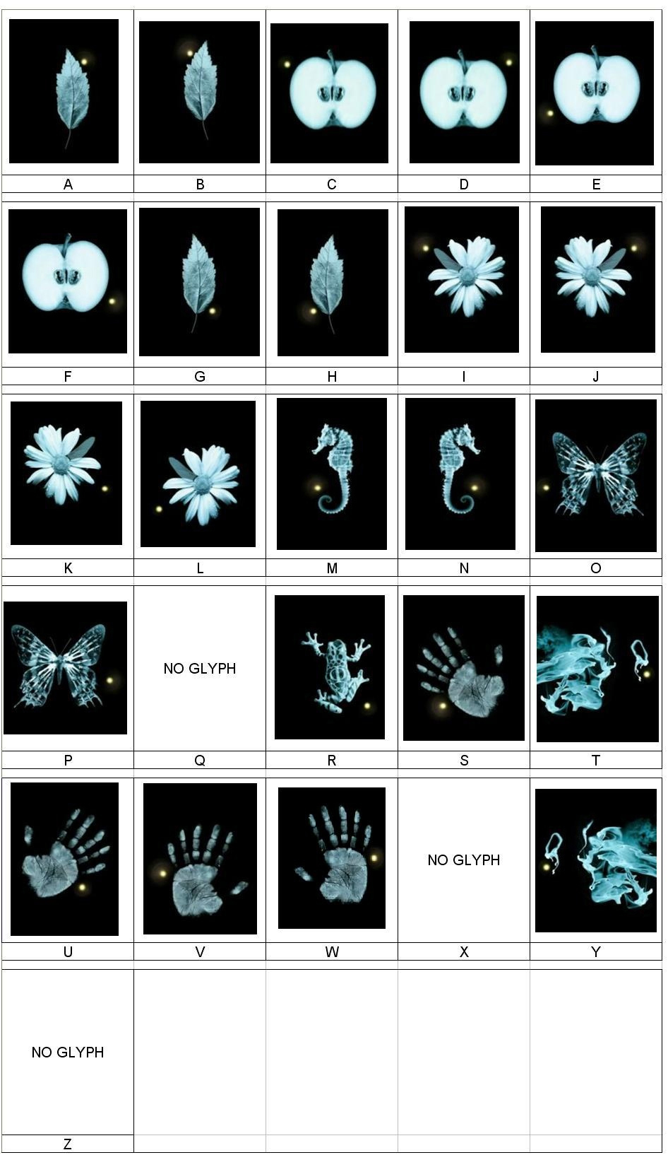 glyphs
